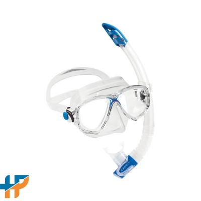 MASCHERA PIU' BOCCAGLIO COMBO MAREA VIP CRESSI COL. CLEAR BLUE